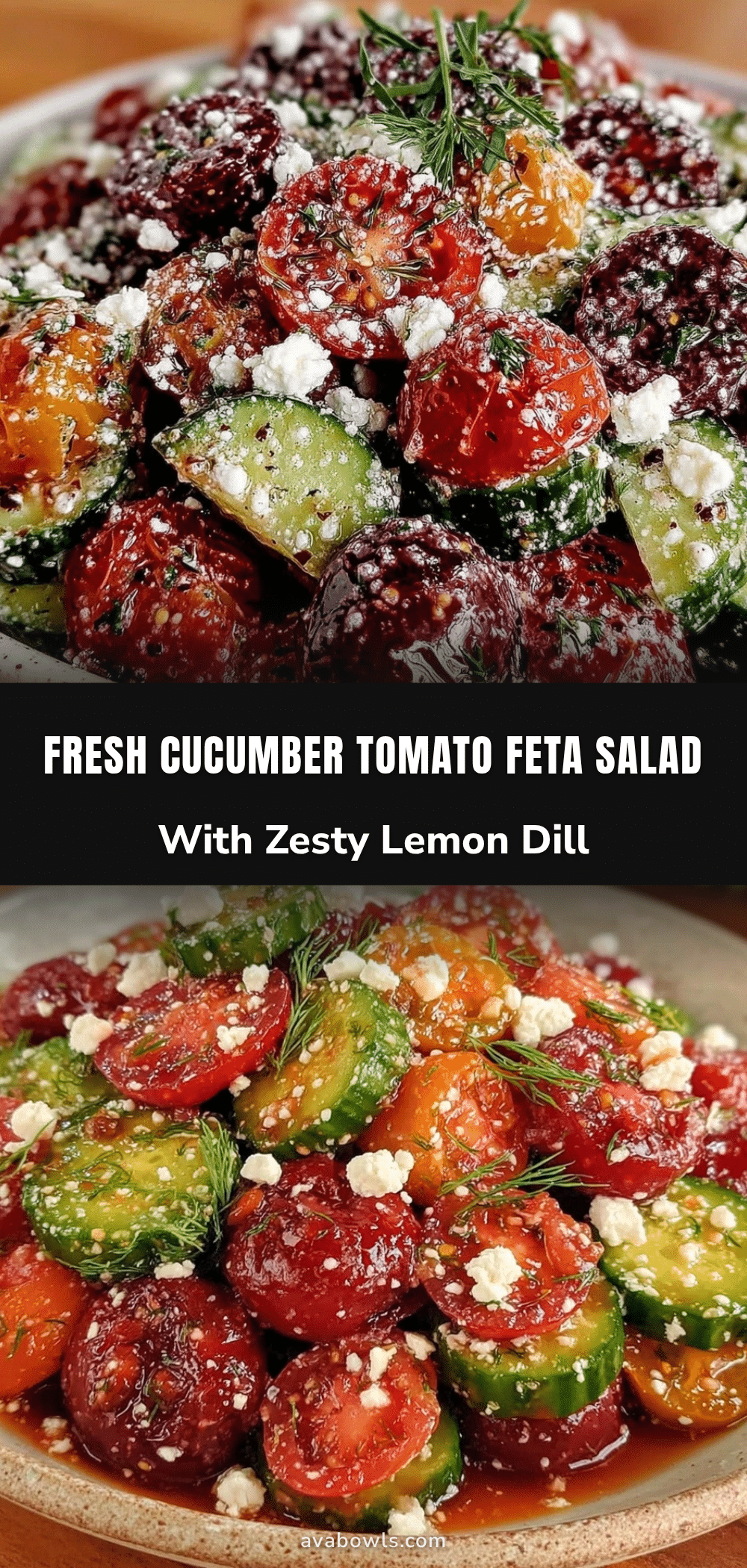 fresh cucumber tomato feta salad recipe
