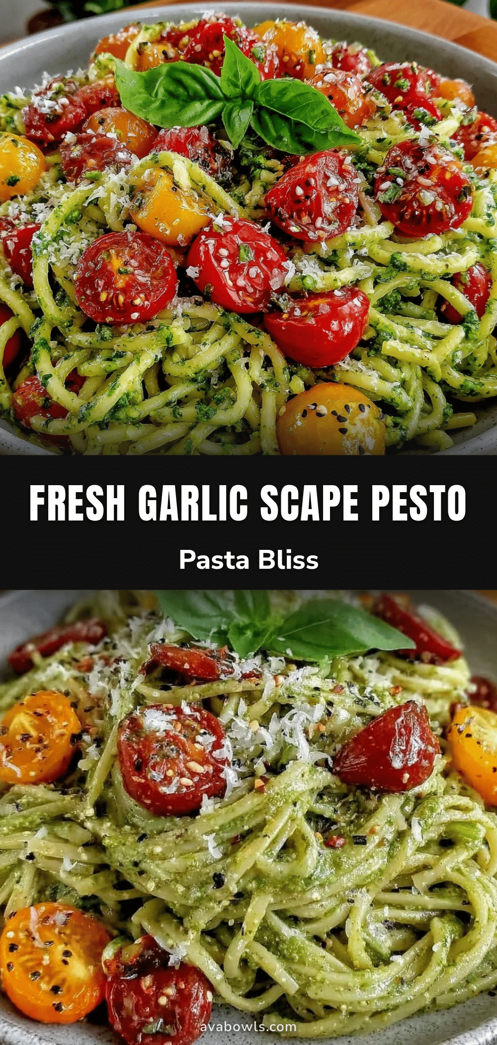 fresh garlic scape pesto pasta recipe