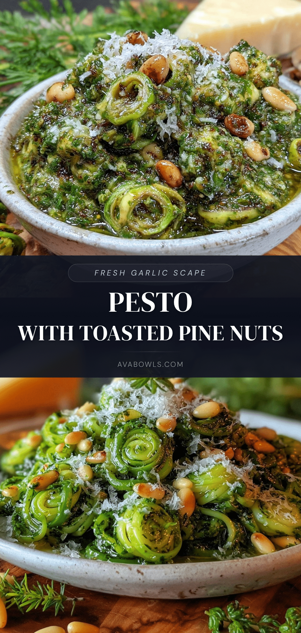 fresh garlic scape pesto recipe