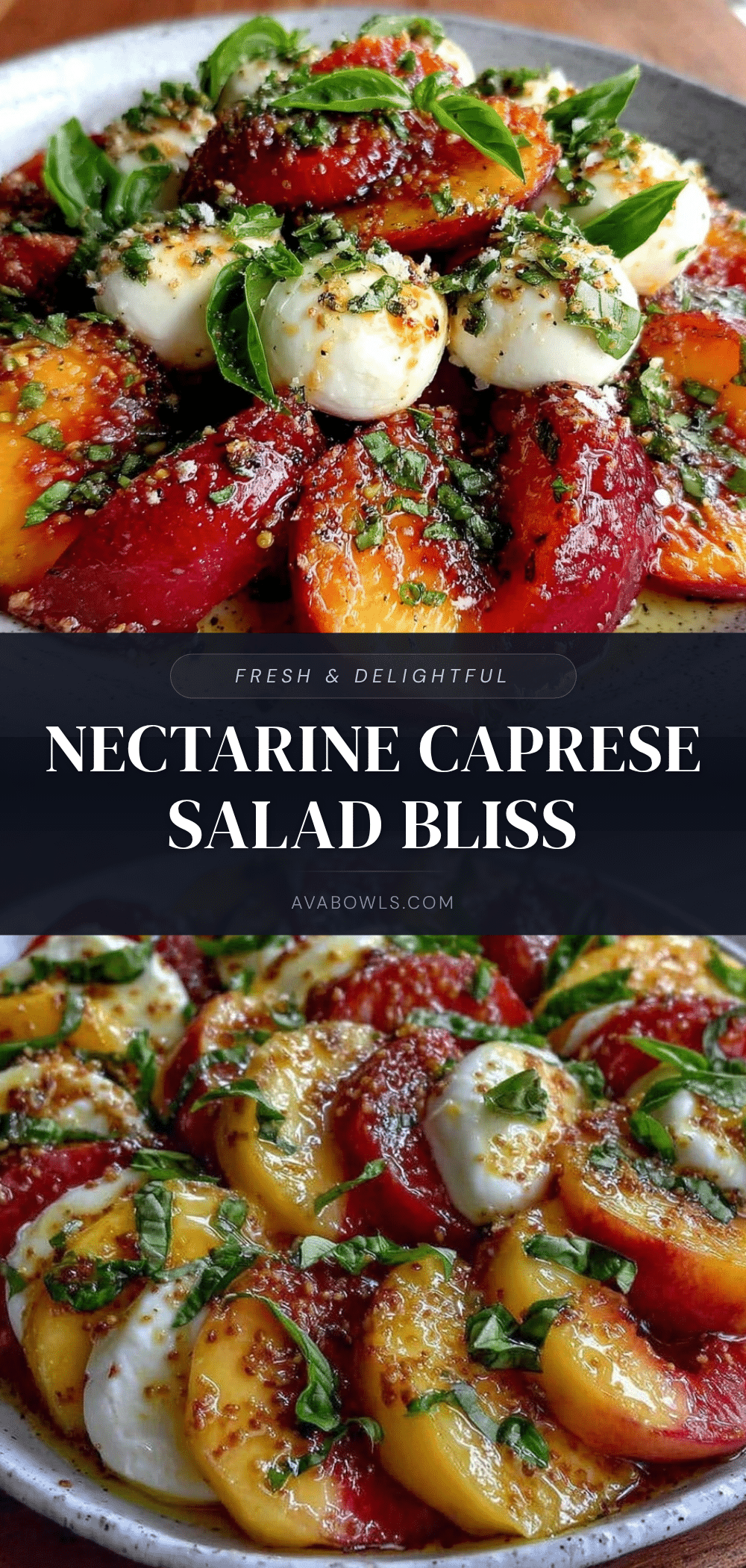 Fresh Nectarine Caprese Salad recipe