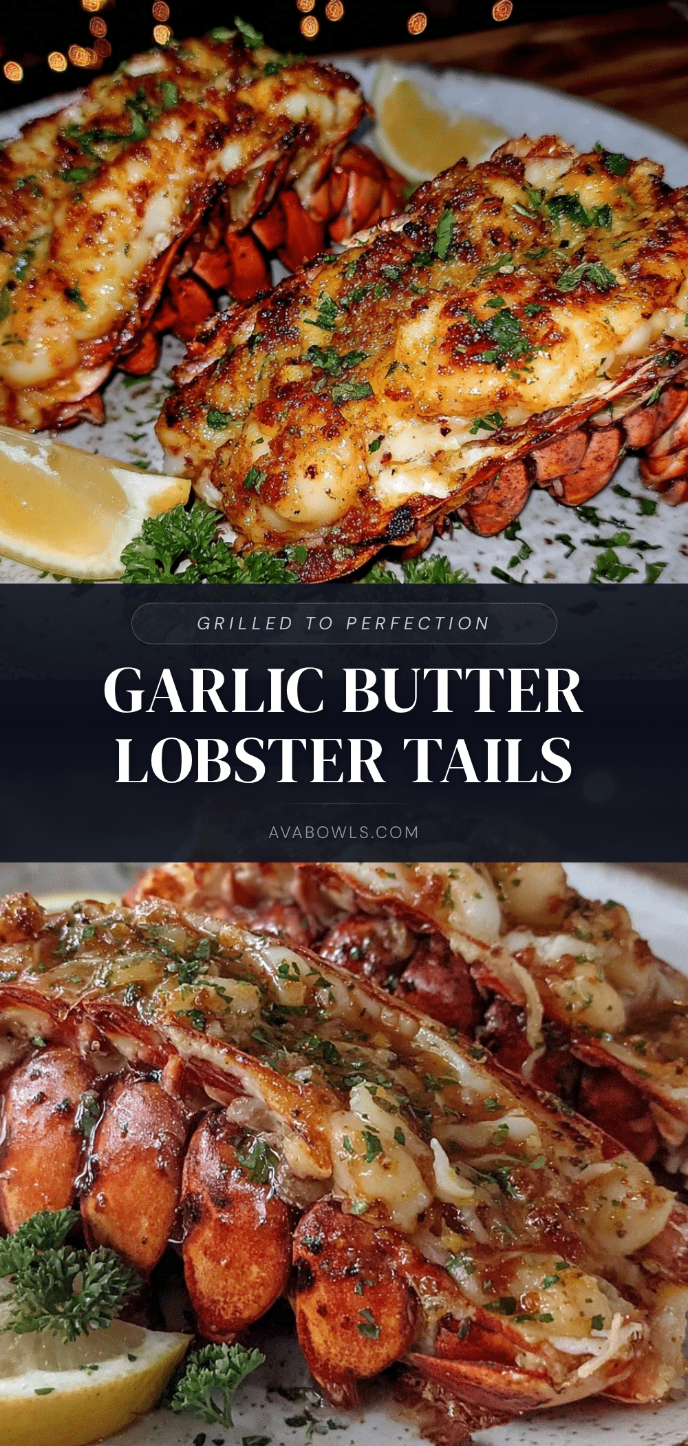garlic butter grilled lobster tails recipe