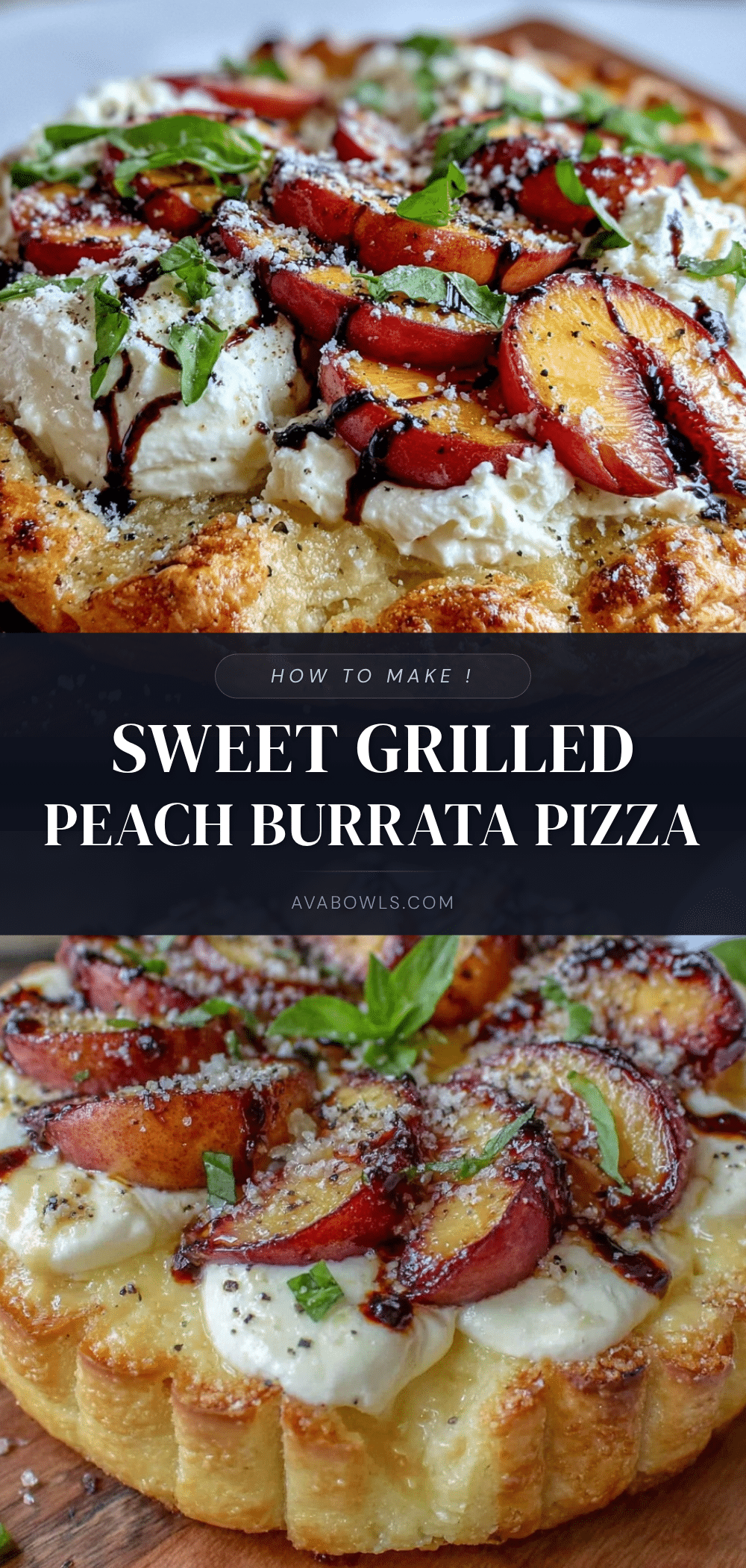 grilled peach burrata pizza recipe