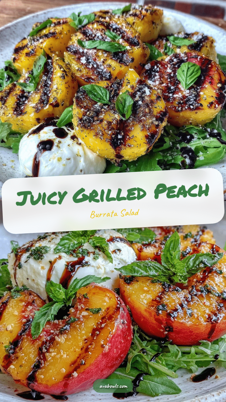 grilled peach burrata salad recipe