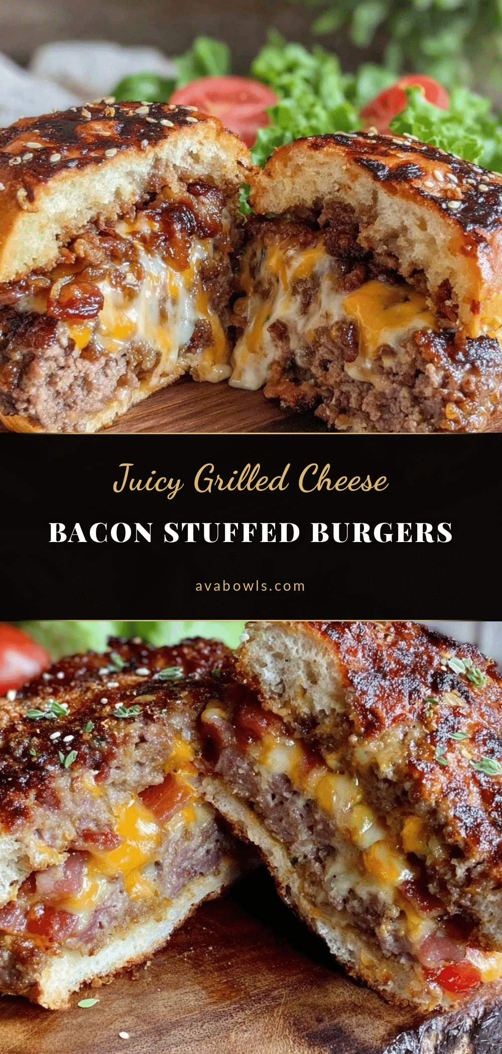 grilled stuffed burgers recipe