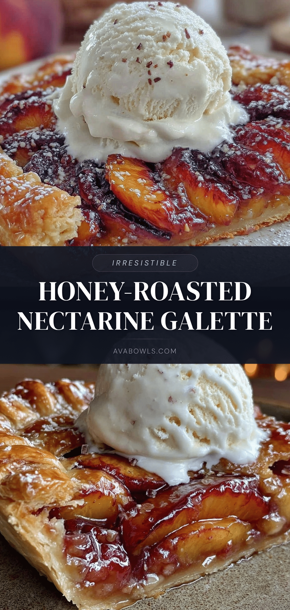 honey-roasted nectarine galette recipe