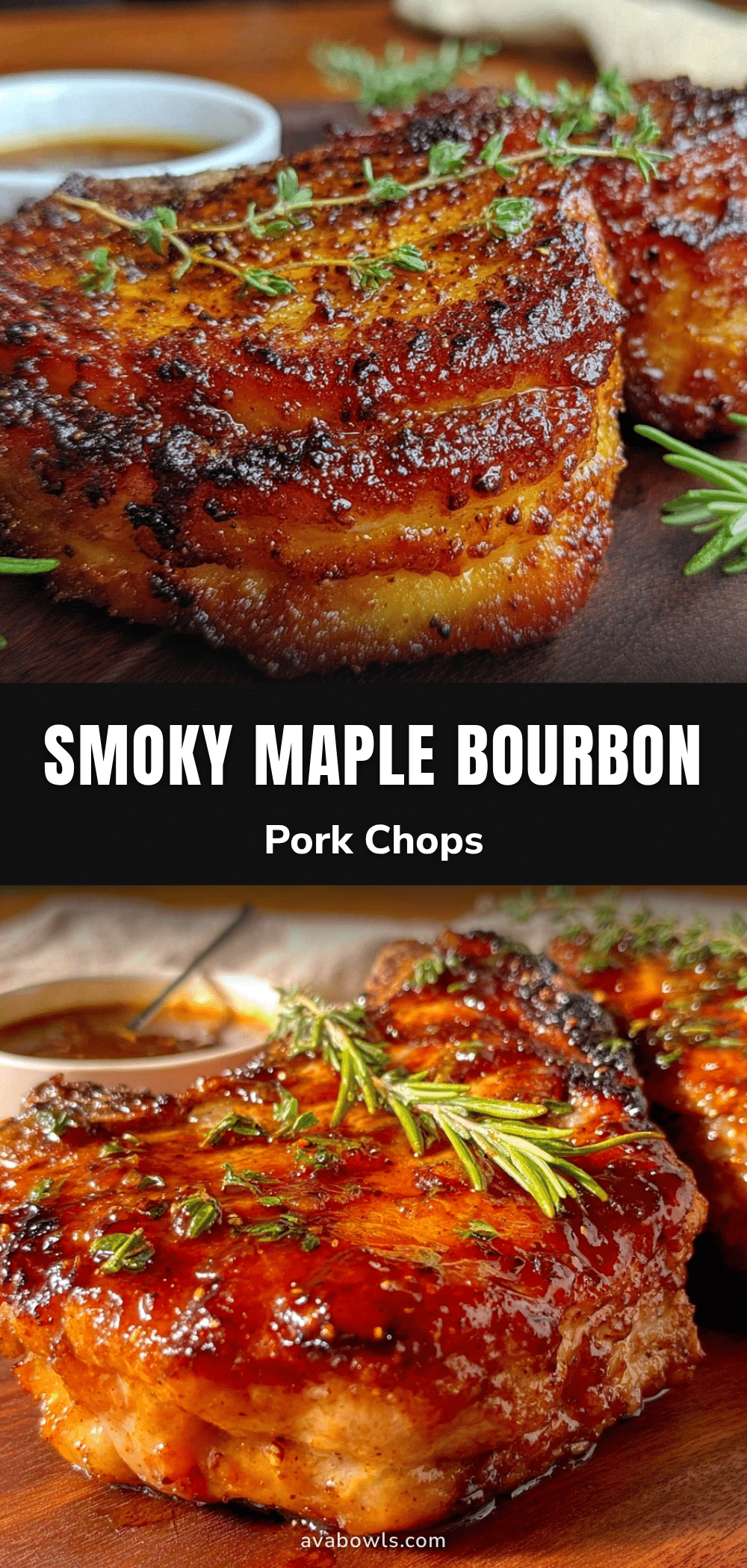 maple bourbon smoked pork chops recipe
