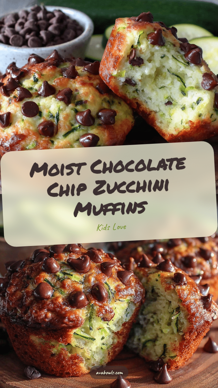 moist chocolate chip zucchini muffins recipe