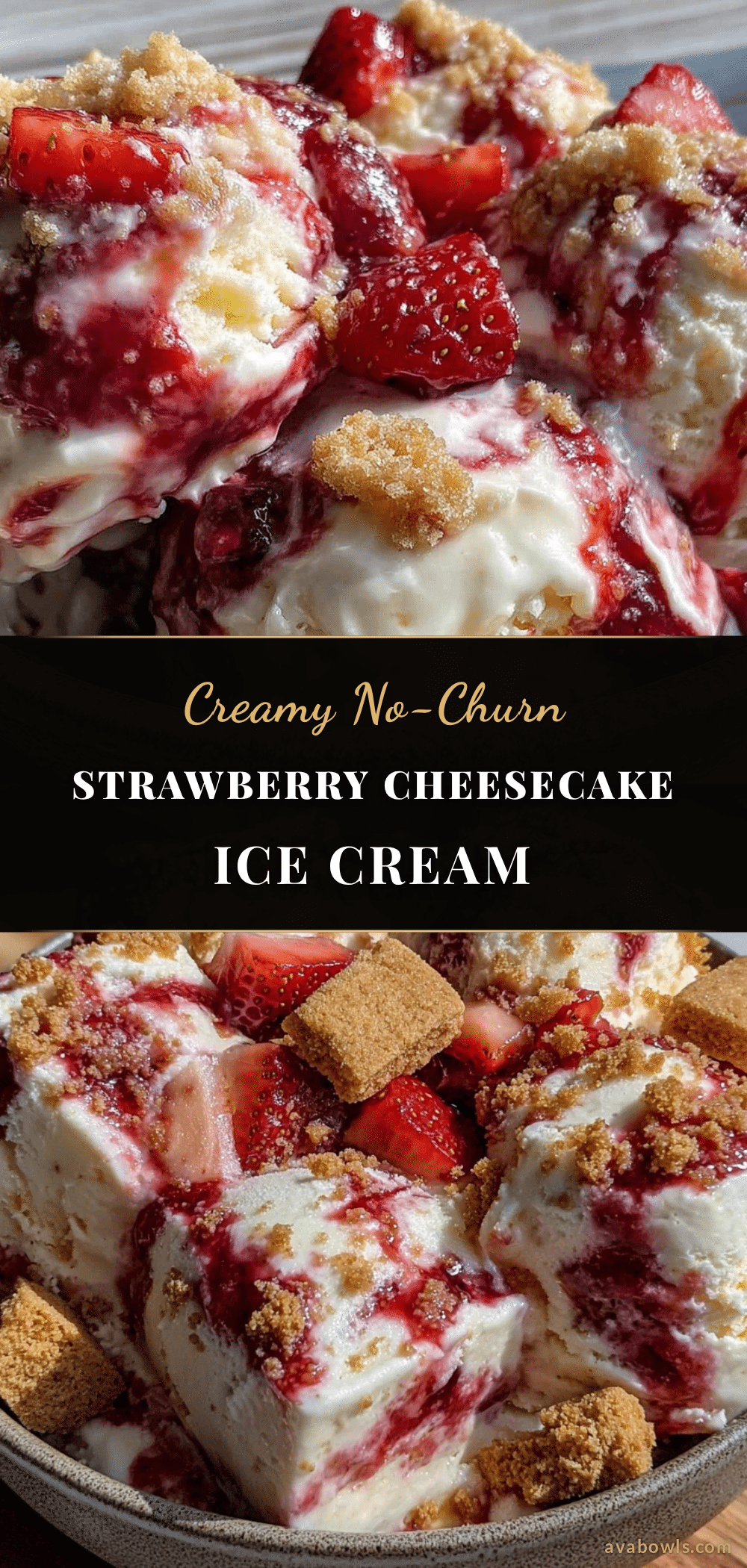 no-churn strawberry cheesecake ice cream recipe