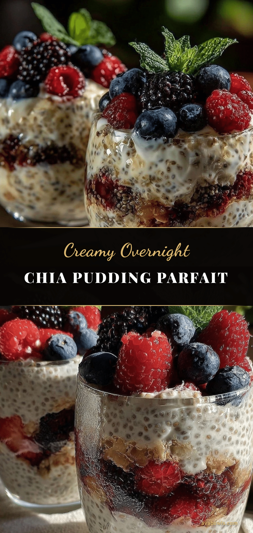 overnight chia pudding parfait recipe
