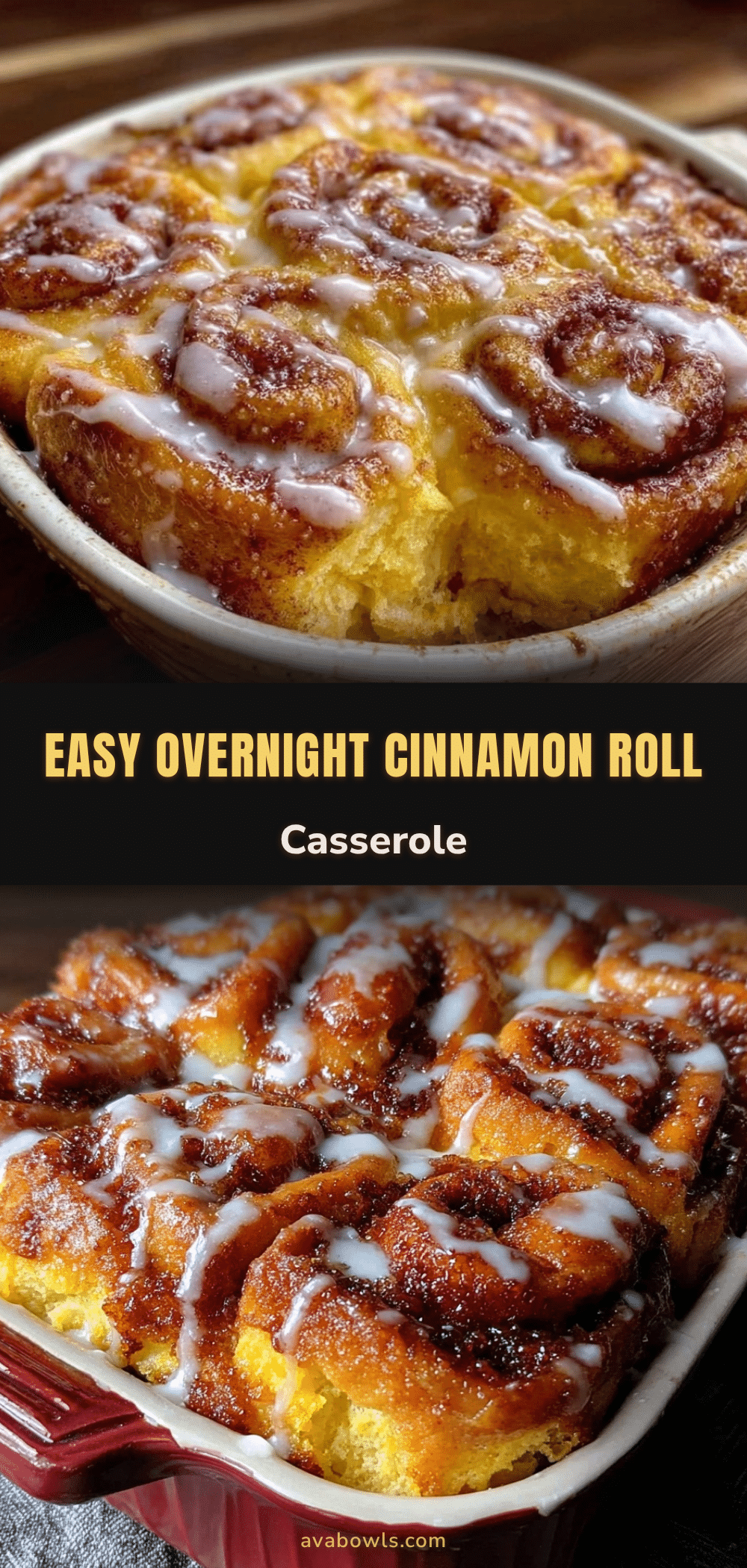 overnight cinnamon roll casserole recipe