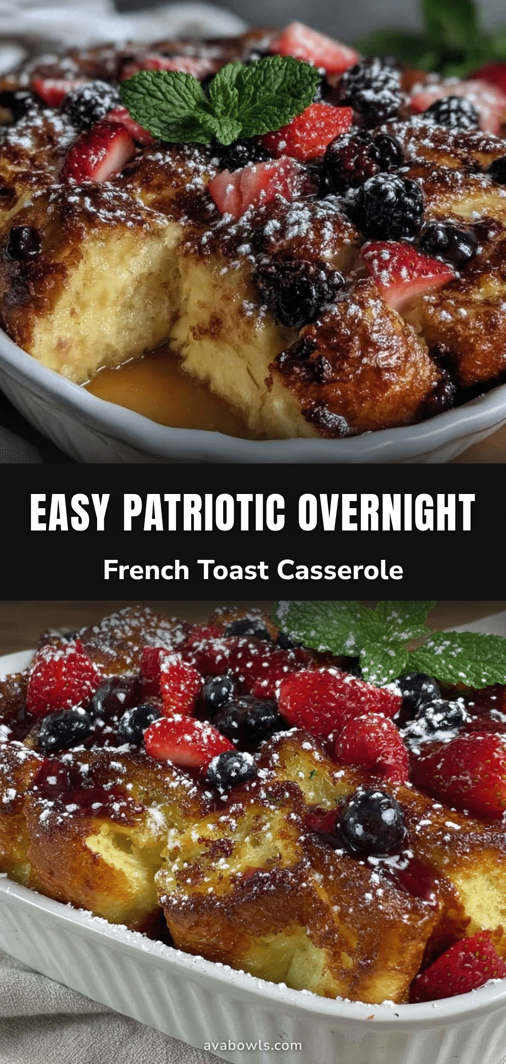 patriotic French toast casserole recipe
