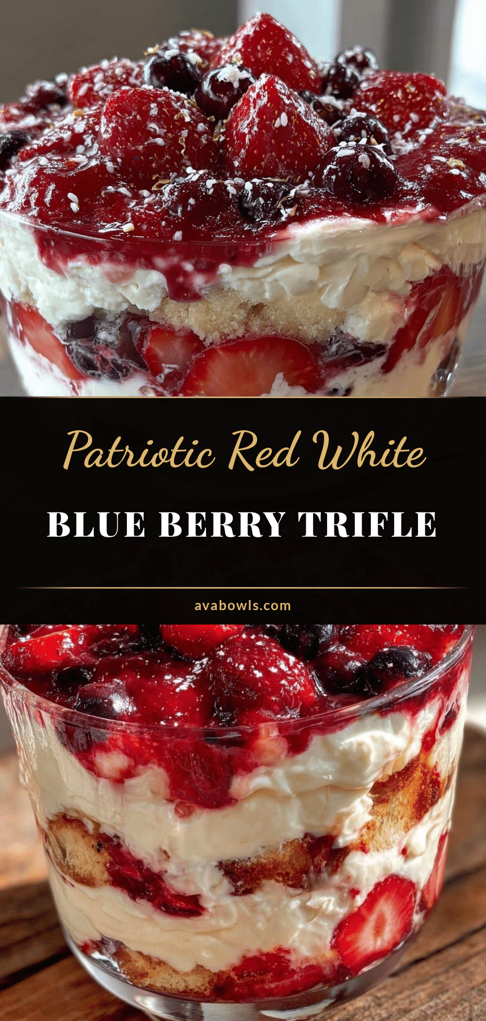 red white and blue berry trifle recipe