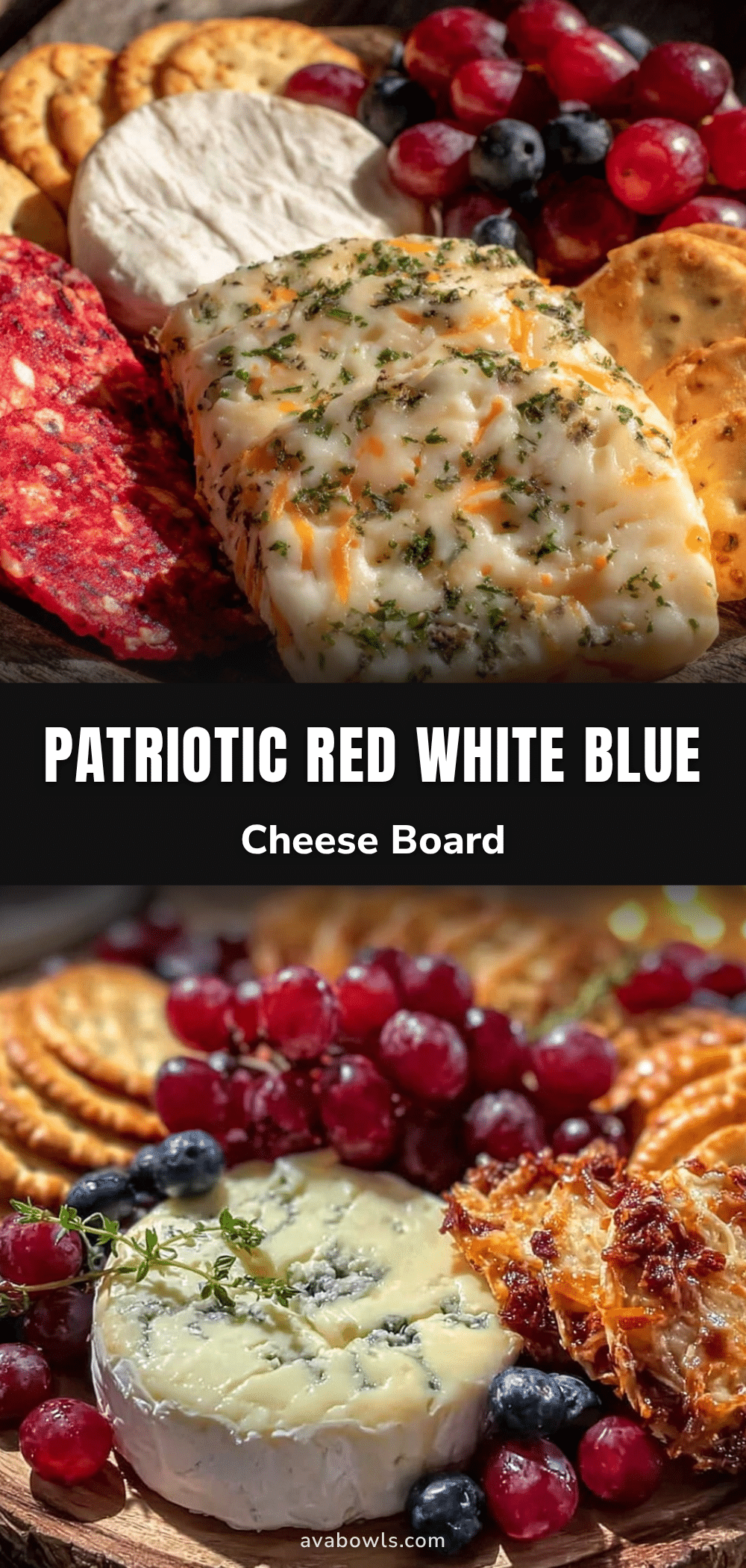 red white and blue cheese board recipe