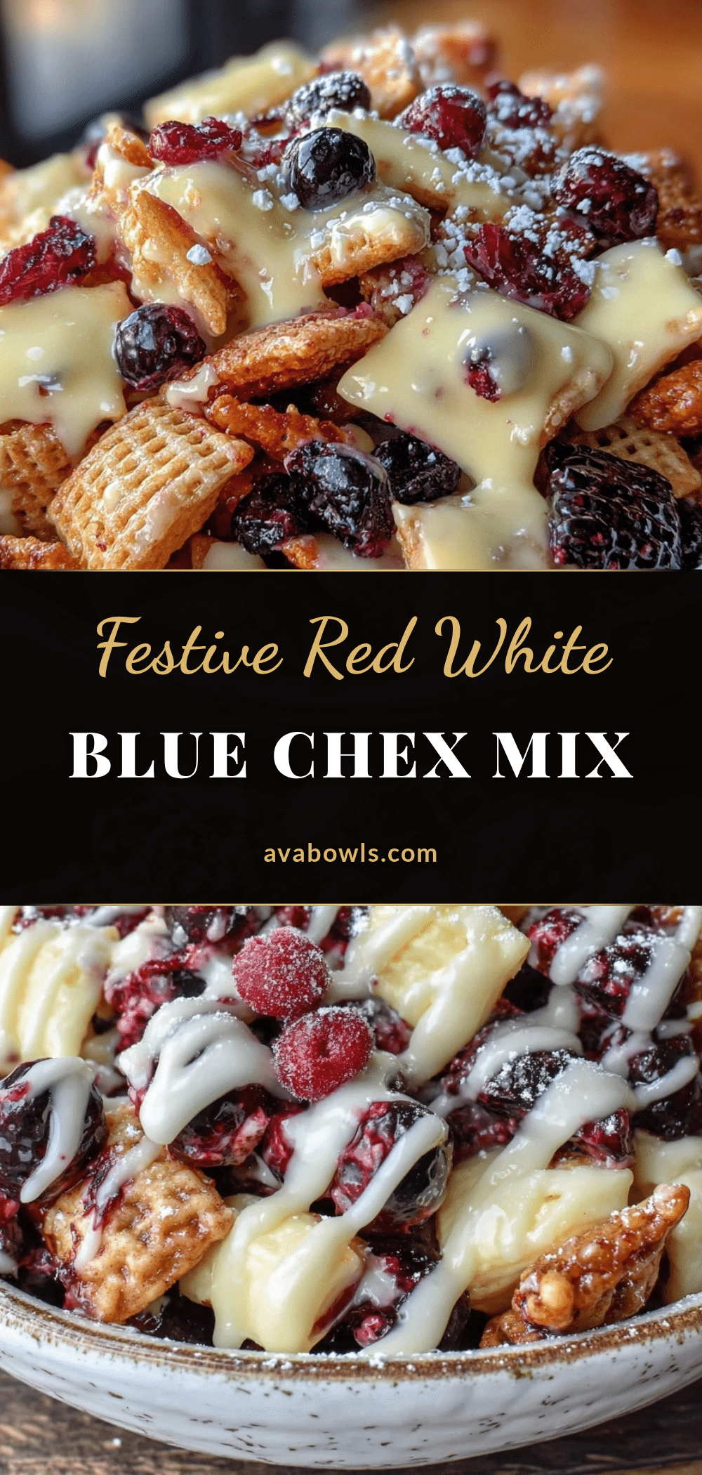 red white and blue chex mix recipe