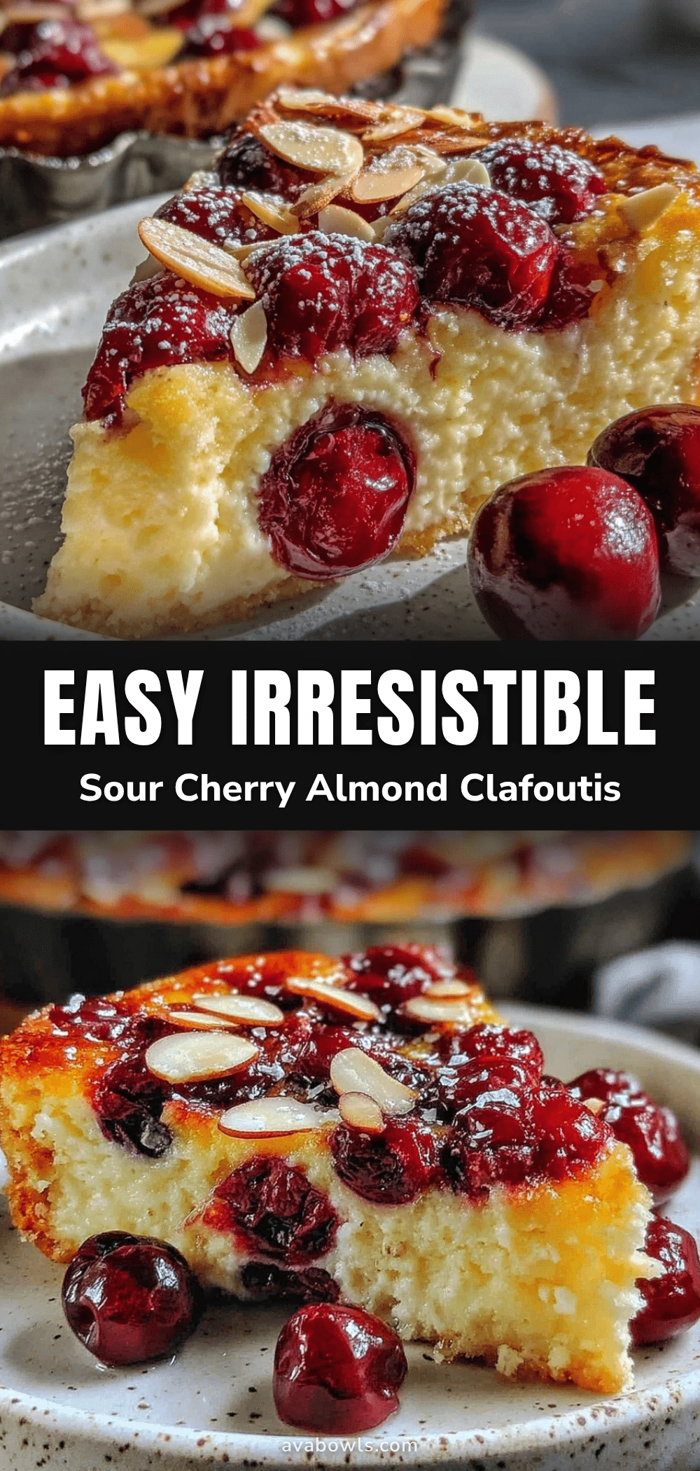 sour cherry almond clafoutis recipe