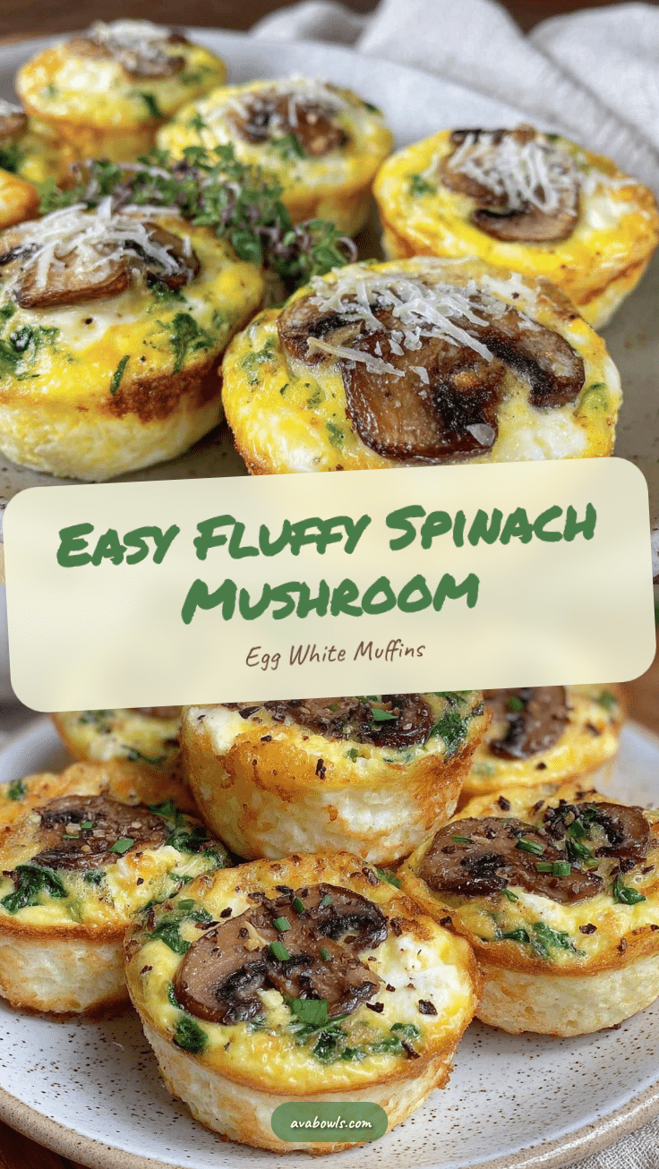spinach mushroom egg white frittata muffins recipe