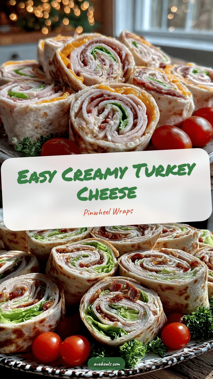 turkey and cheese pinwheel wraps recipe