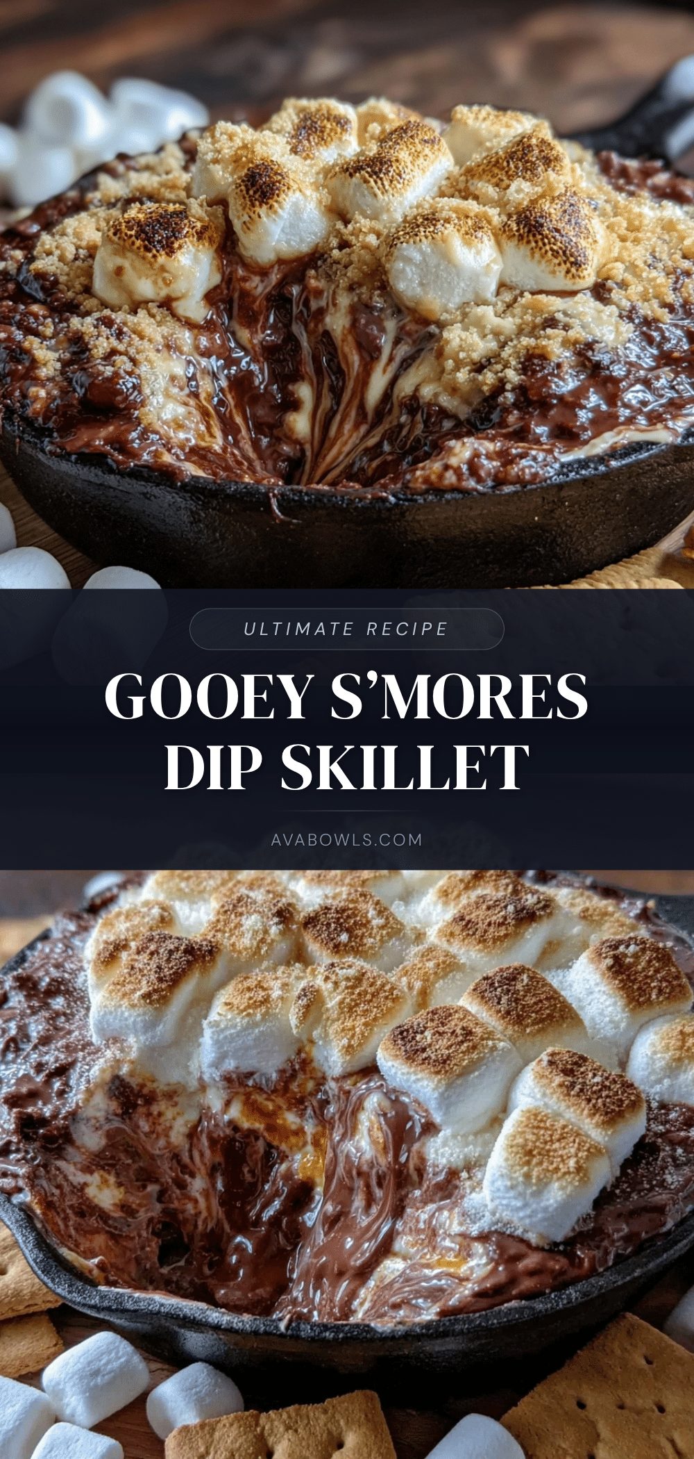 ultimate gooey smores dip skillet recipe