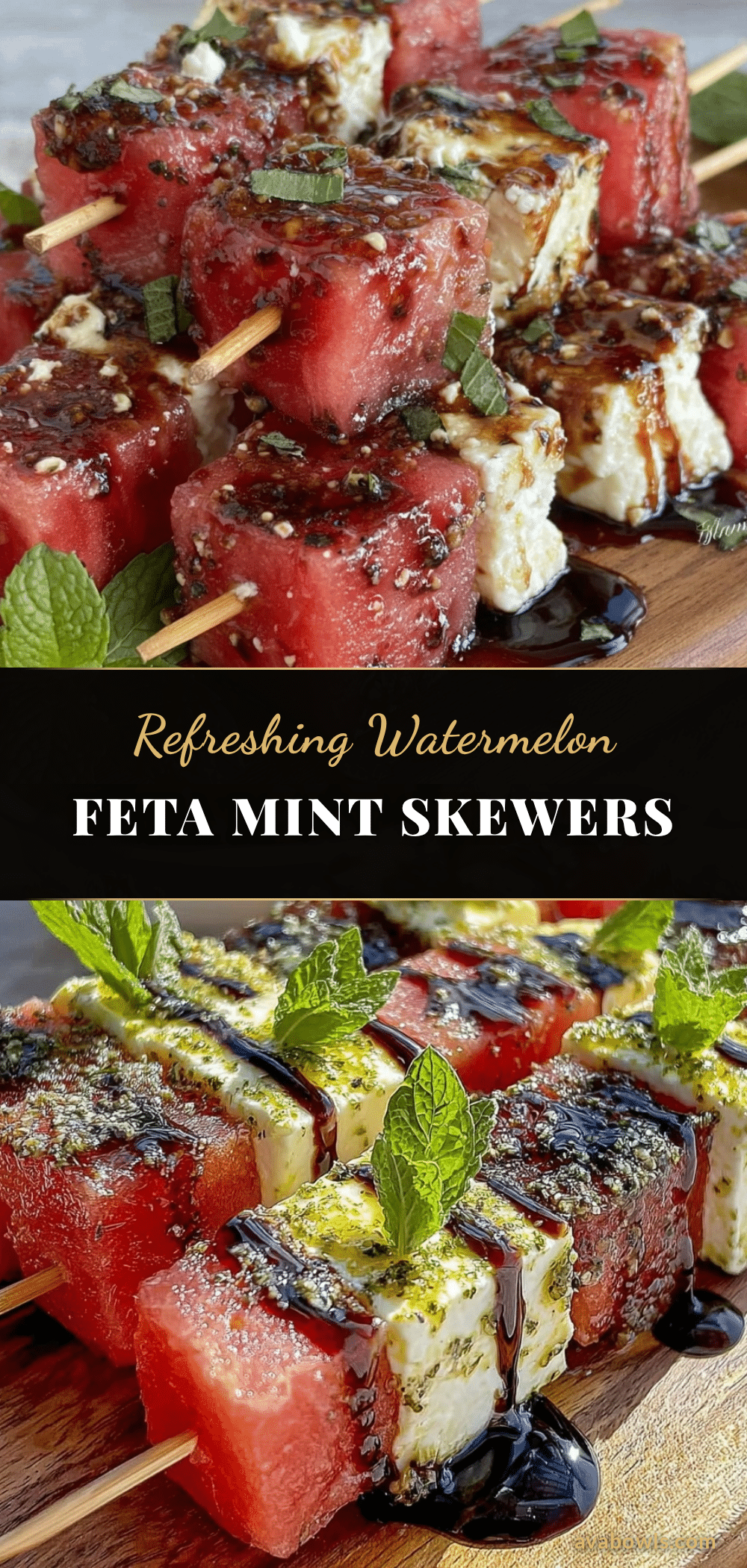 watermelon feta mint skewers recipe
