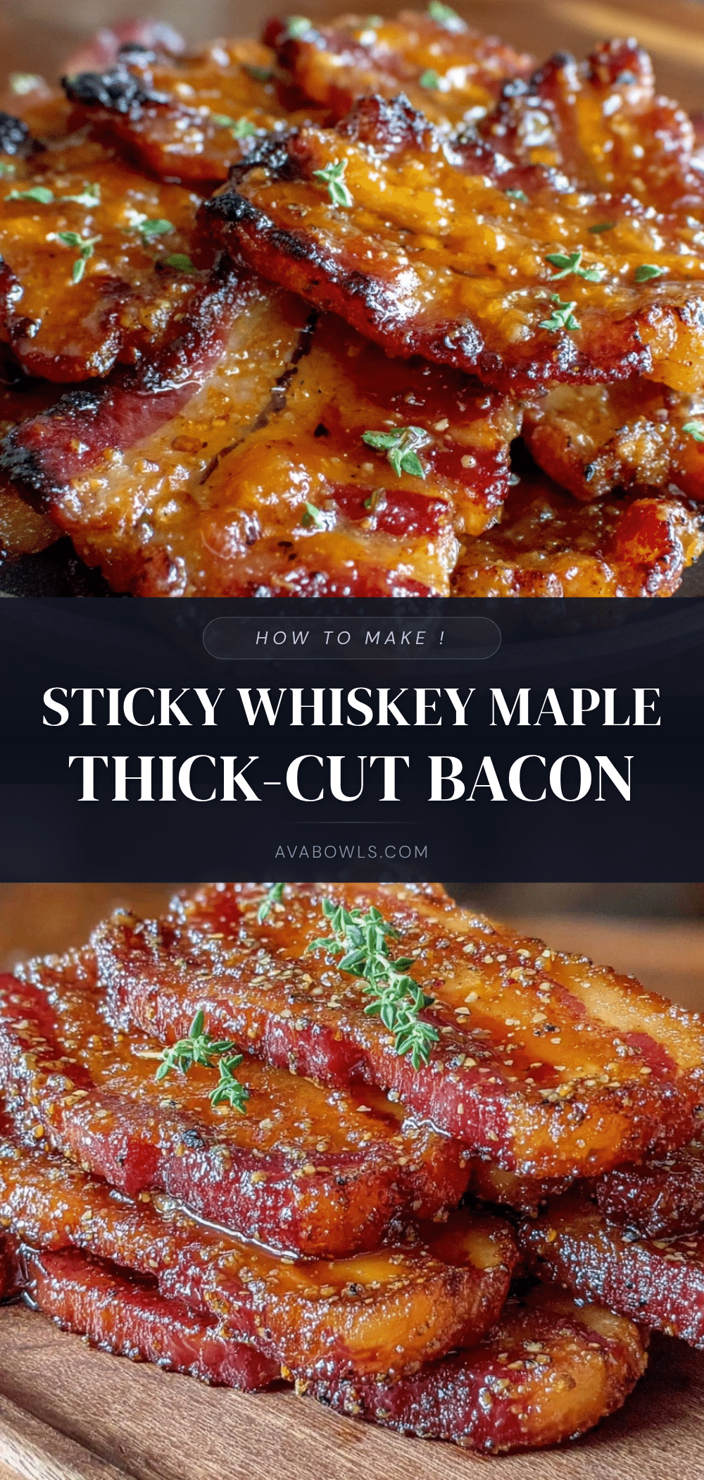 whiskey maple glazed bacon strips recipe