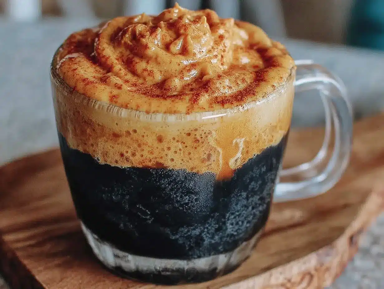 black charcoal latte preparation steps