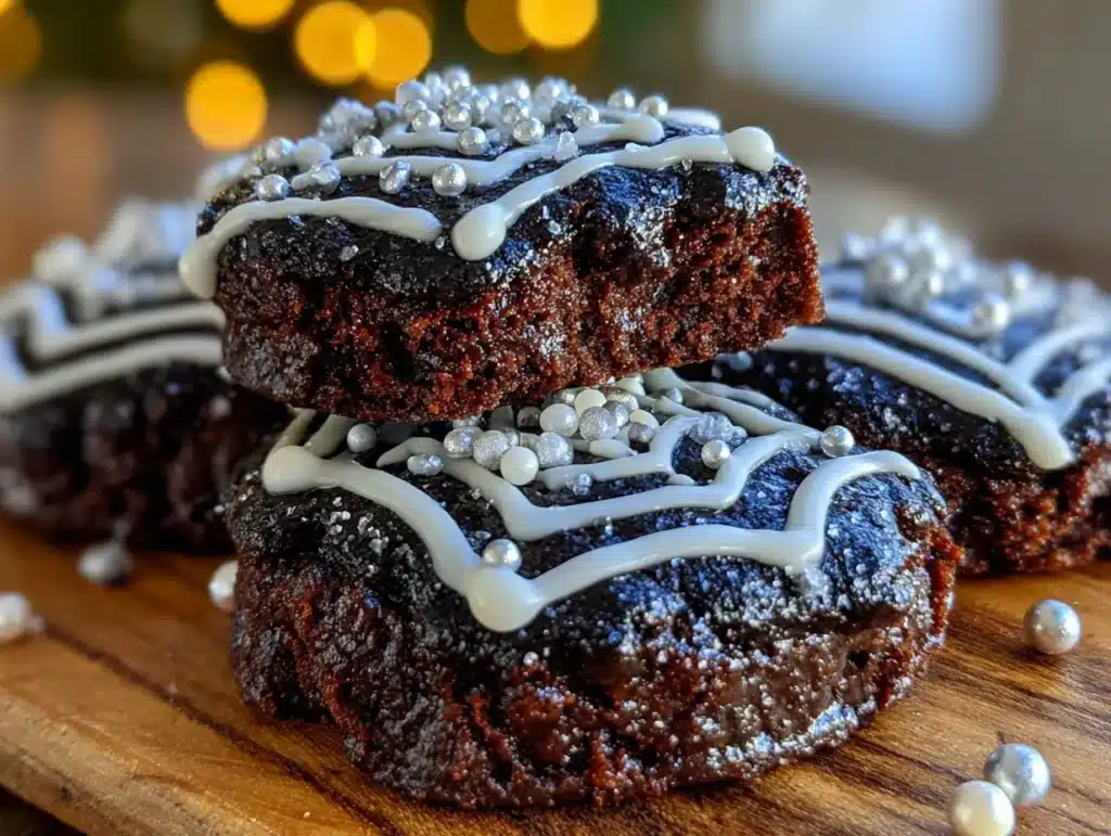 black velvet spider web cookies - featured image