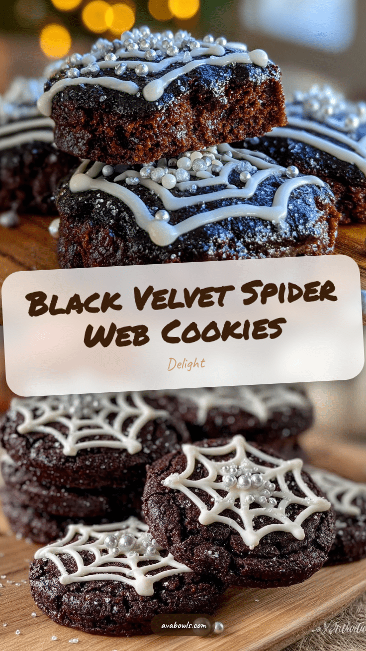 black velvet spider web cookies recipe