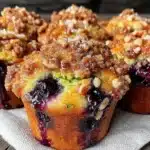 blueberry zucchini streusel muffins - featured image