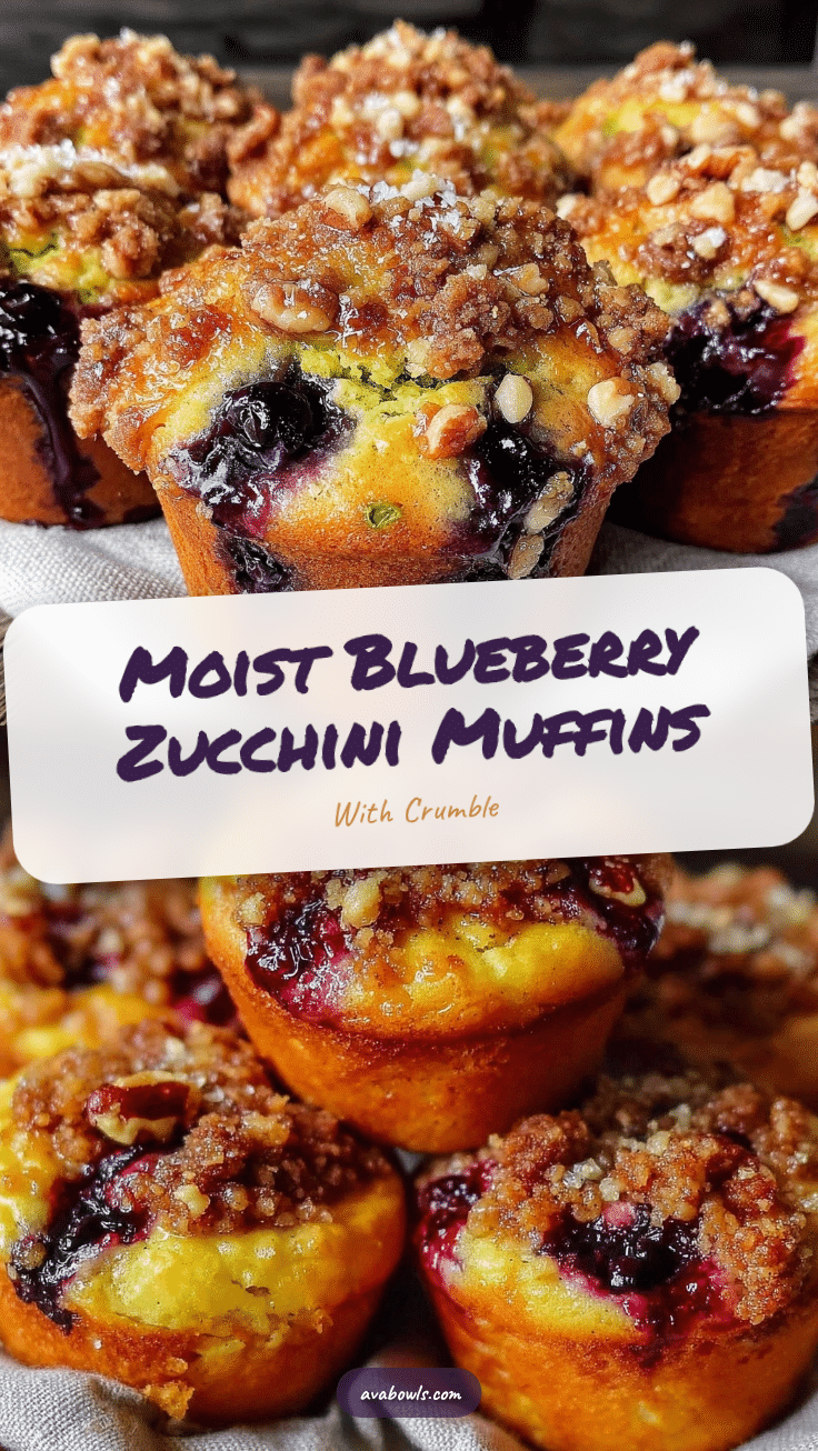 blueberry zucchini streusel muffins recipe