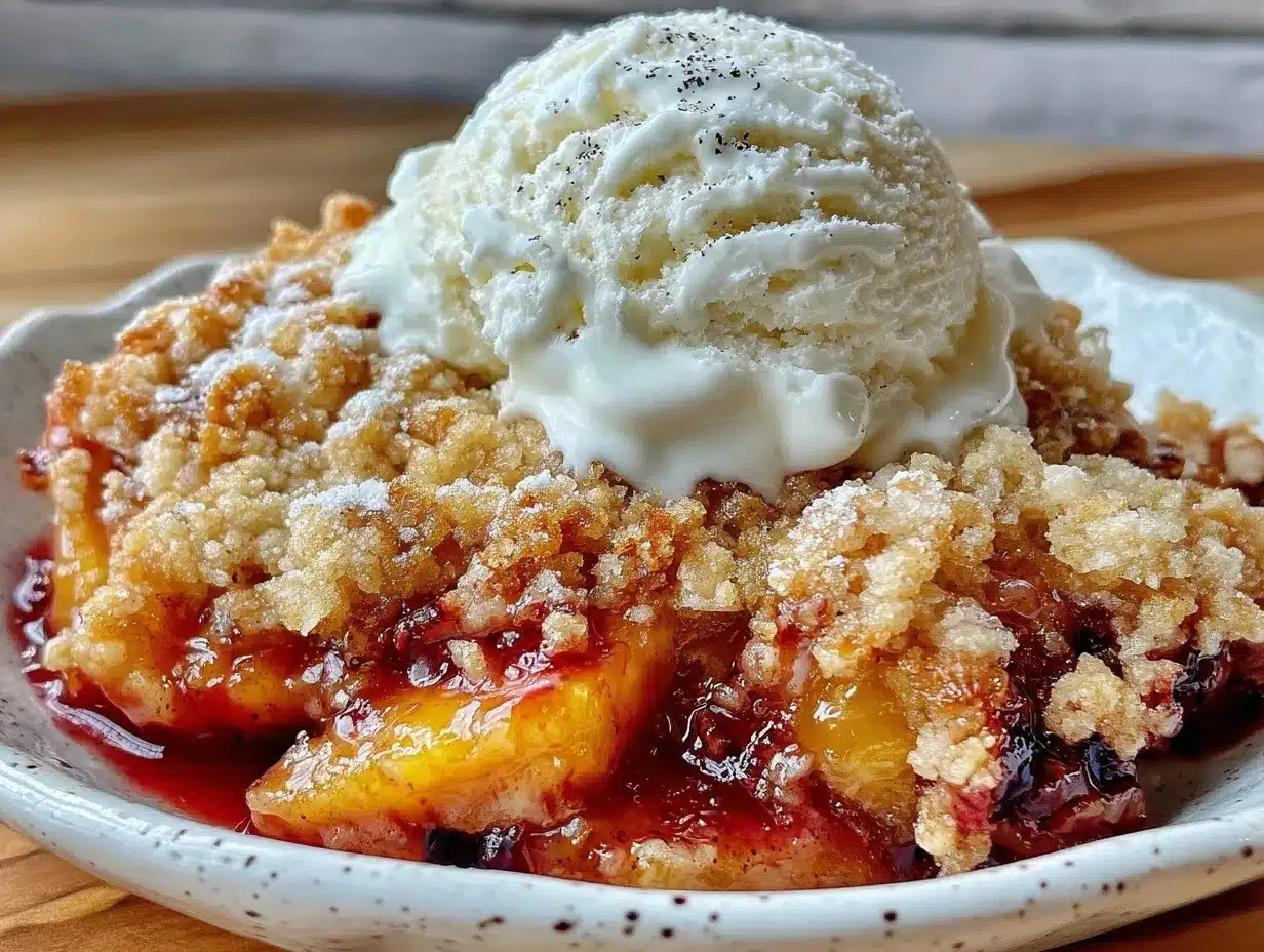 bourbon brown sugar grilled peach crisp preparation steps