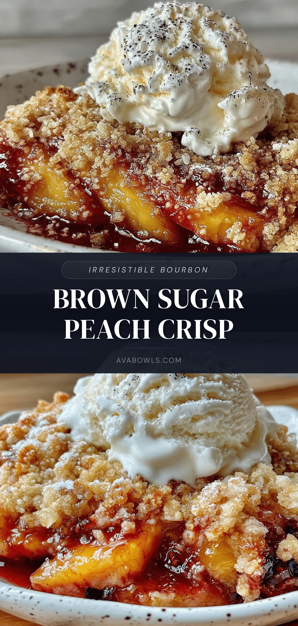 bourbon brown sugar grilled peach crisp recipe