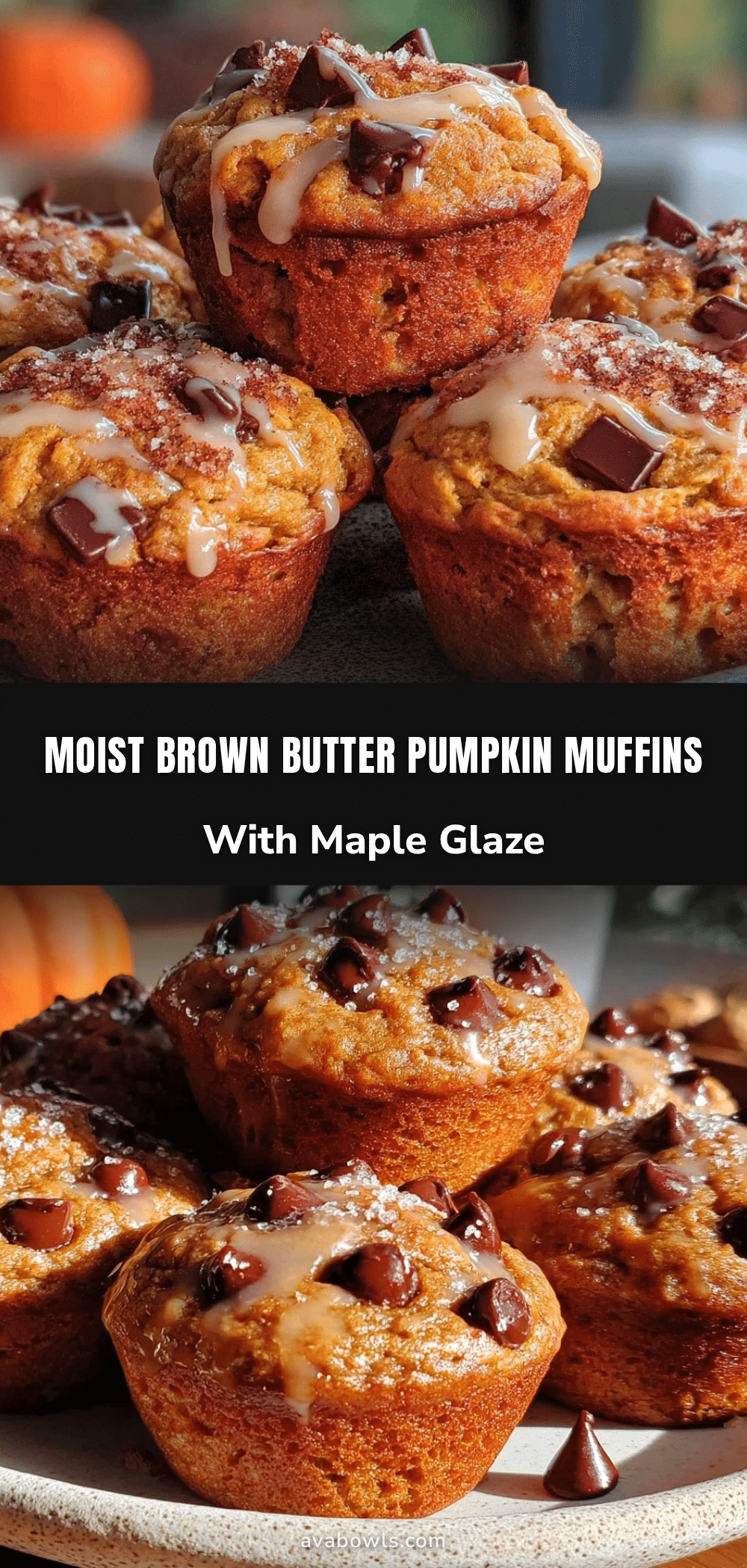brown butter pumpkin chocolate chip muffins recipe