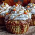 caramel apple halloween cupcakes - featured image