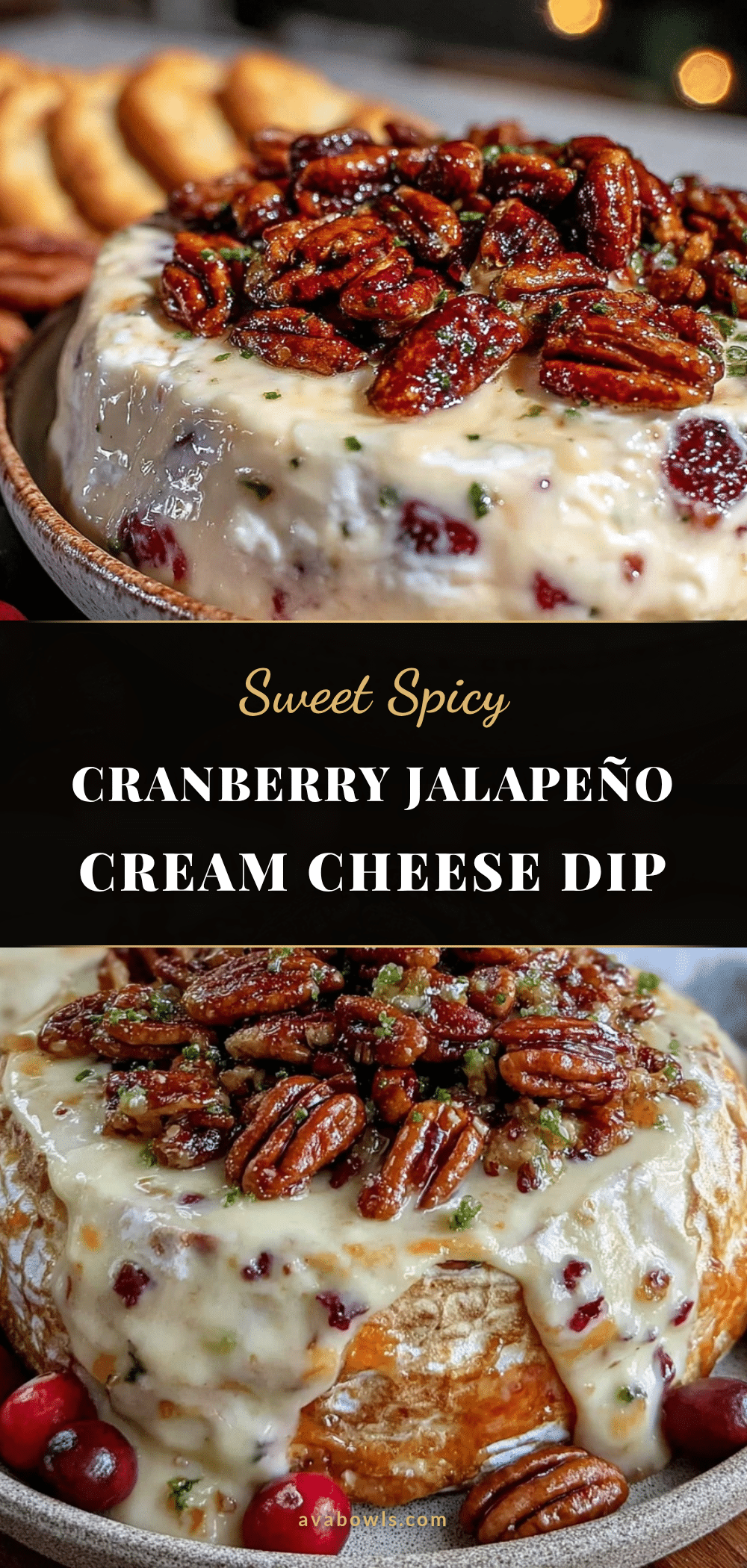 cranberry jalapeño cream cheese dip recipe