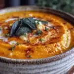 creamy butternut squash and apple soup - featured image