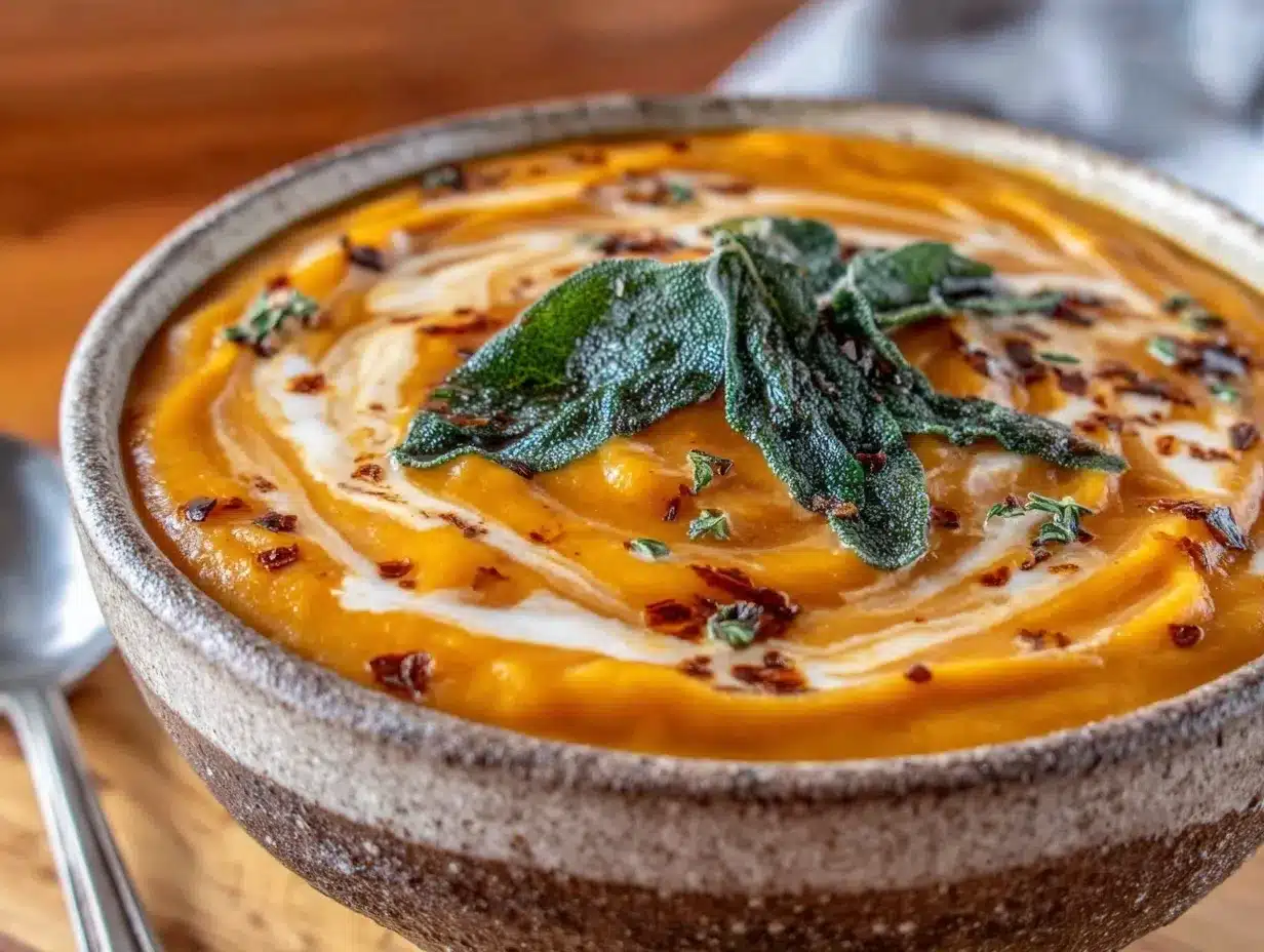 creamy butternut squash and apple soup preparation steps