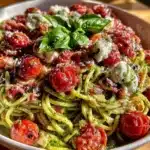 creamy pesto pasta - featured image