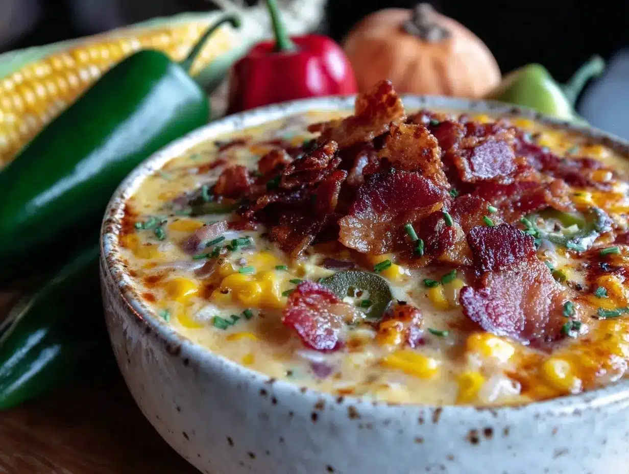 creamy roasted hatch green chili corn chowder preparation steps