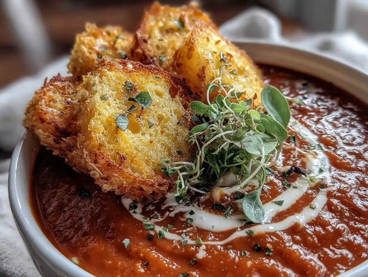 creamy roasted tomato basil bisque preparation steps
