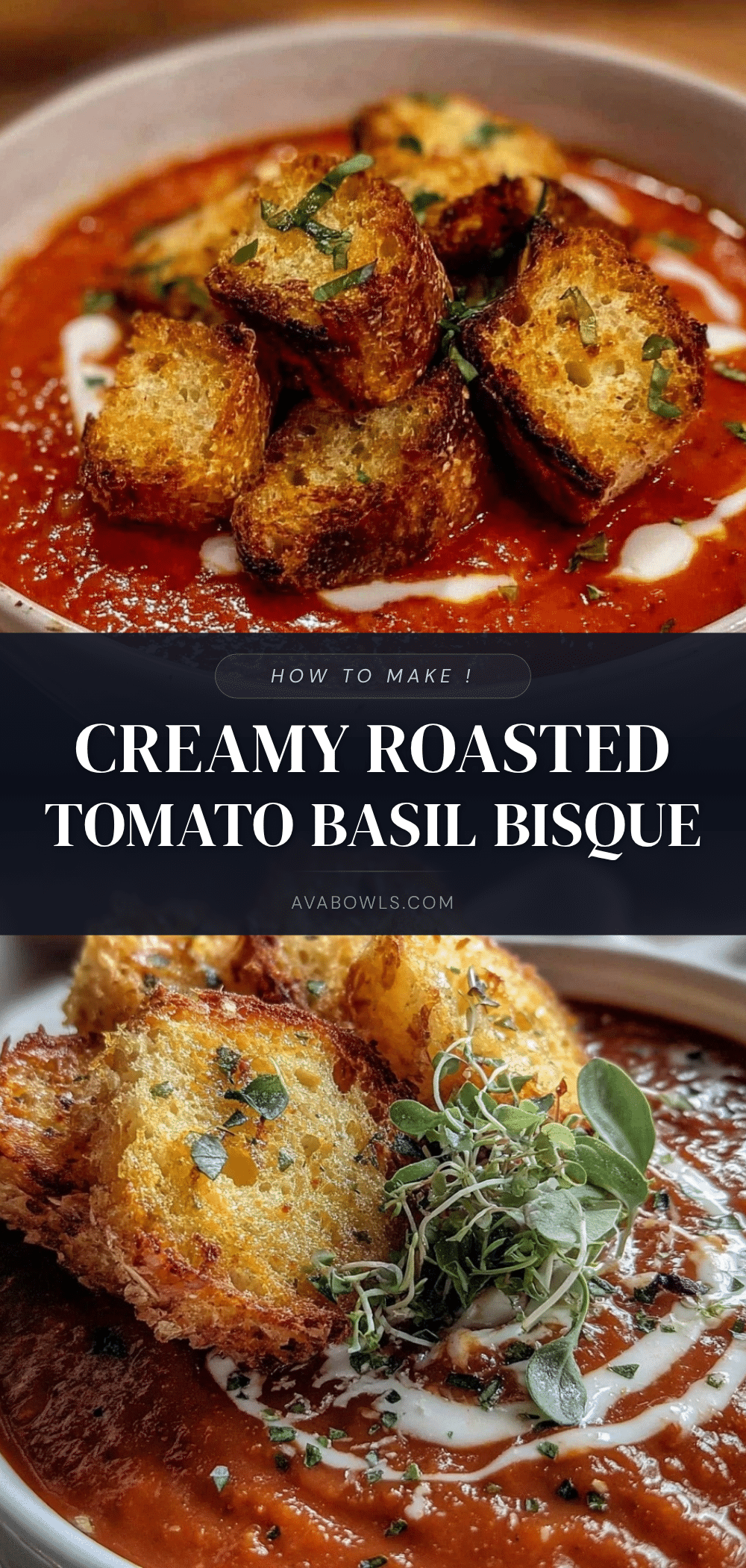creamy roasted tomato basil bisque recipe