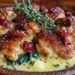 creamy tuscan chicken thighs - featured image