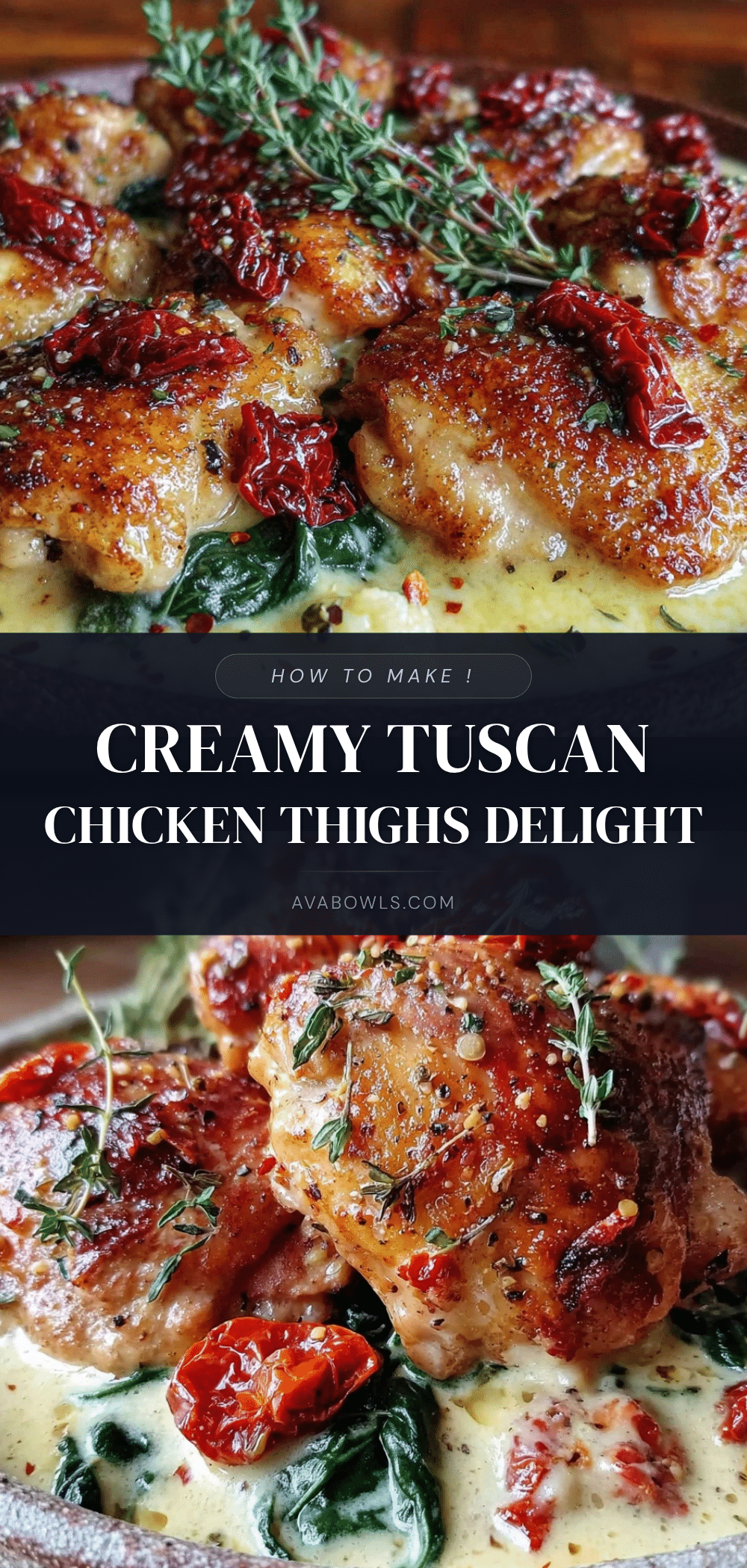 creamy tuscan chicken thighs recipe