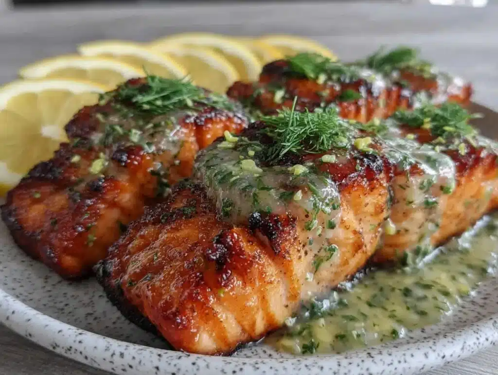 crispy air fryer salmon fillets - featured image