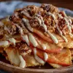 crispy cinnamon apple nachos - featured image