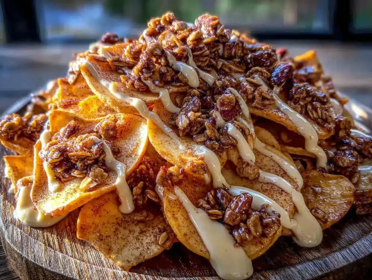 crispy cinnamon apple nachos preparation steps
