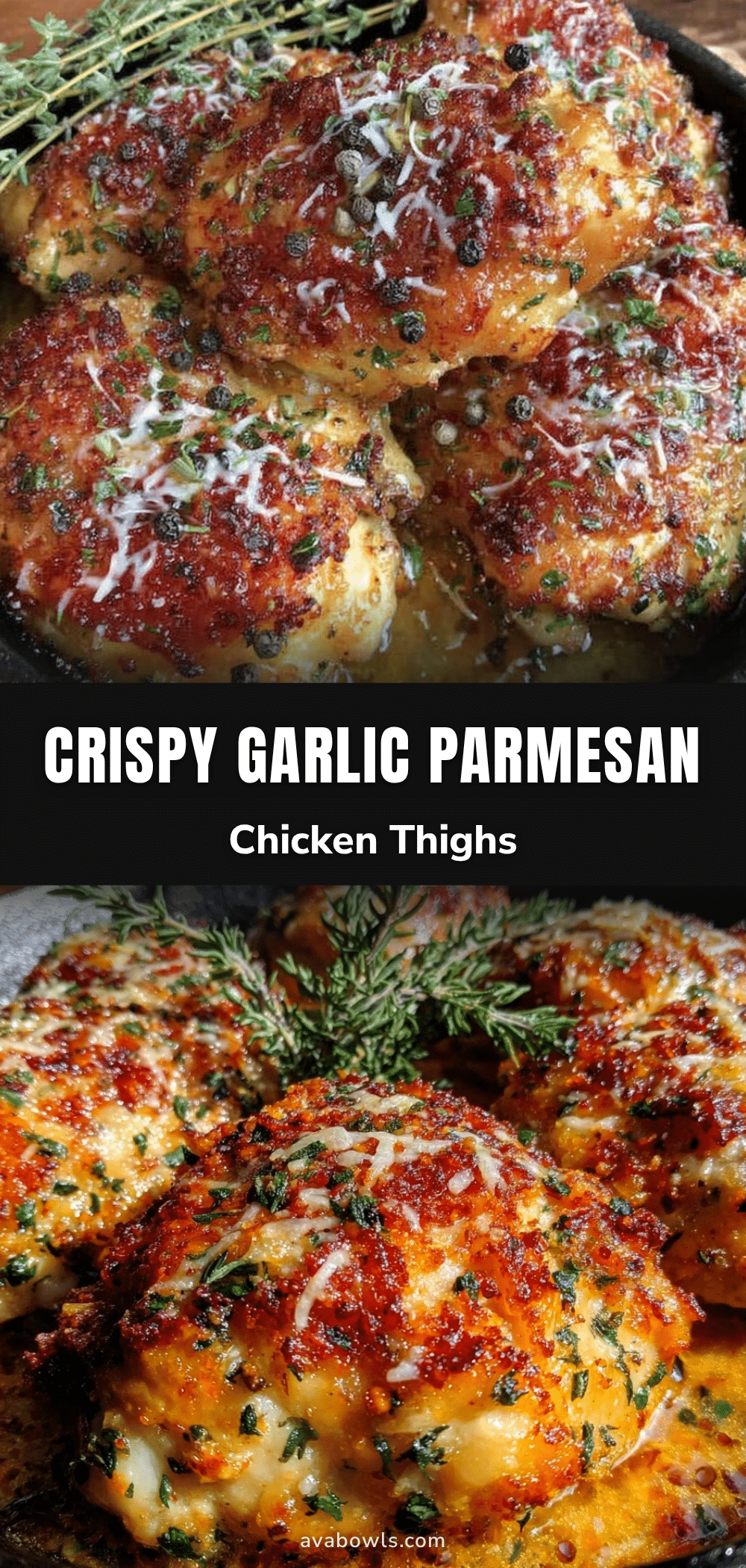 crispy garlic parmesan chicken thighs recipe