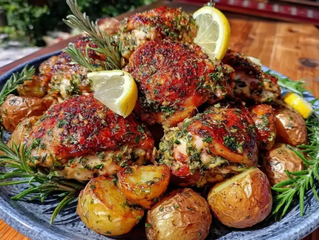 crispy lemon herb chicken - featured image
