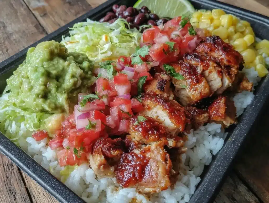 easy chipotle-style burrito bowl - featured image