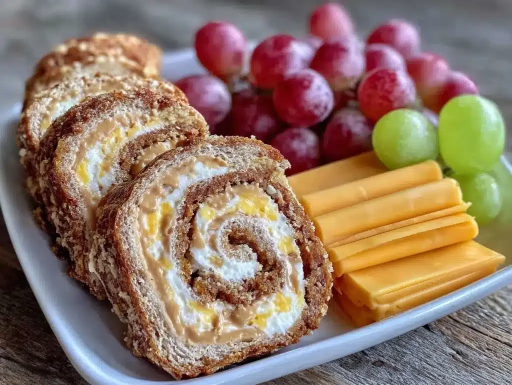 easy pb honey pinwheel - featured image