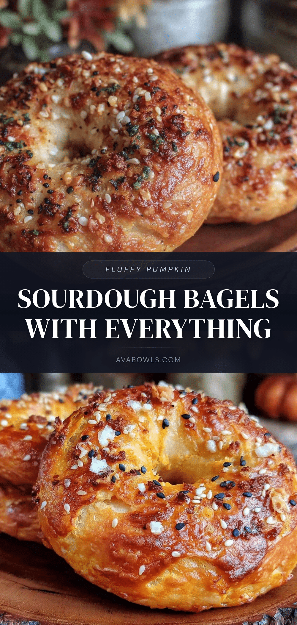 fluffy sourdough pumpkin bagels recipe